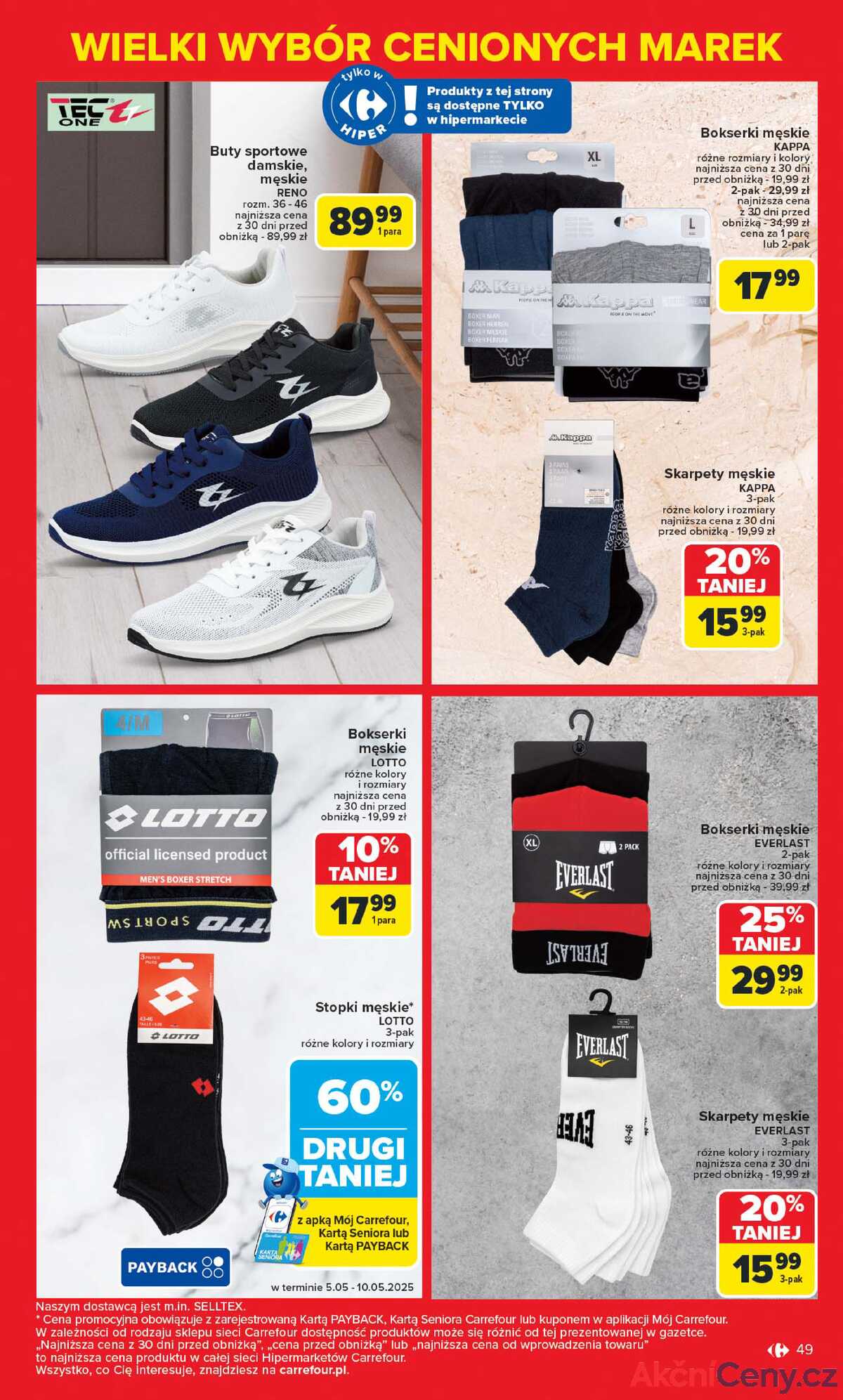Leták Carrefour Polsko 5.5.-17.5.2025 - Známé značky, výhodné ceny strana 49