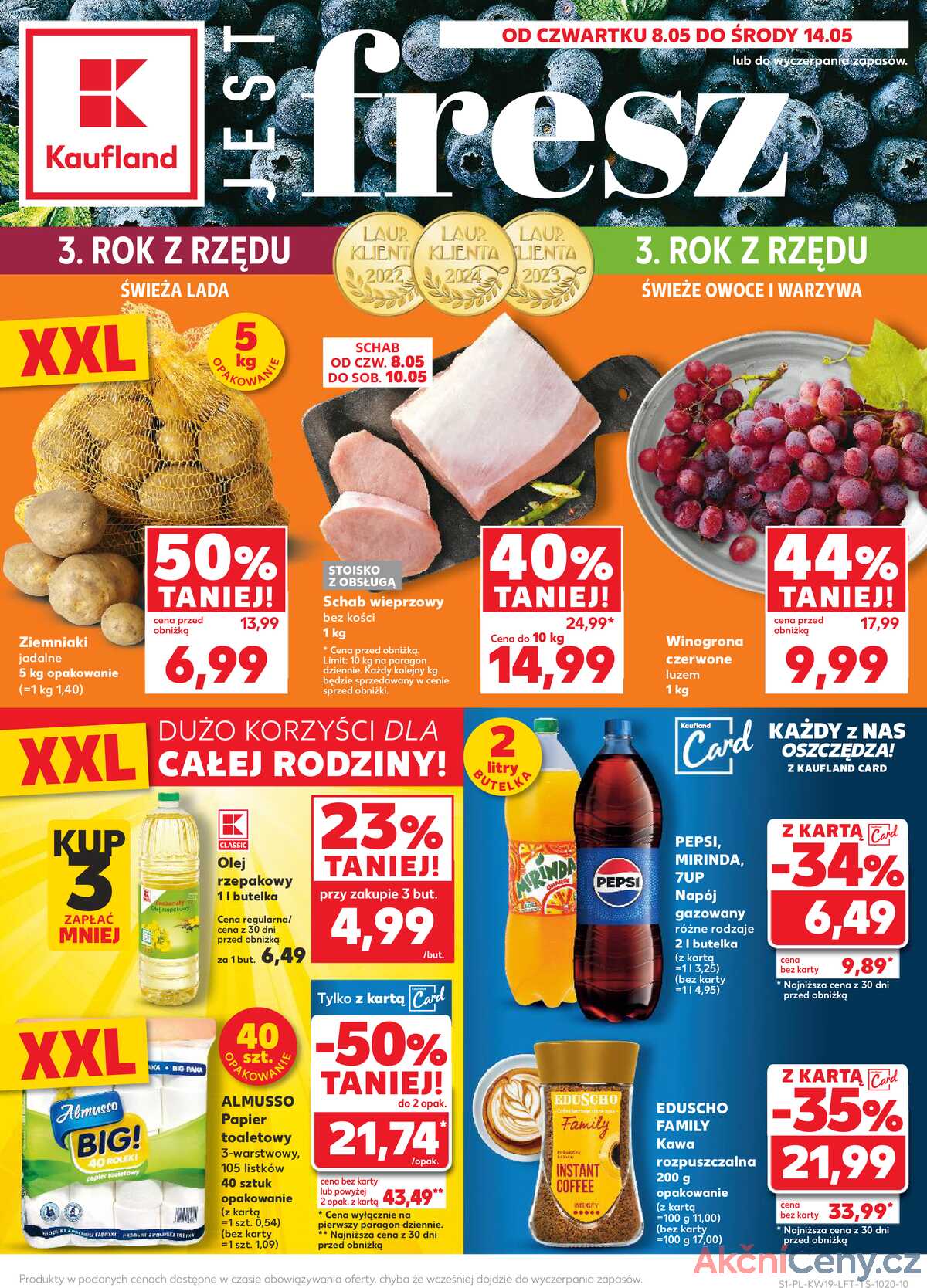 Leták Kaufland Polsko 8.5.-14.5.2025 - Noviny týdne strana 1
