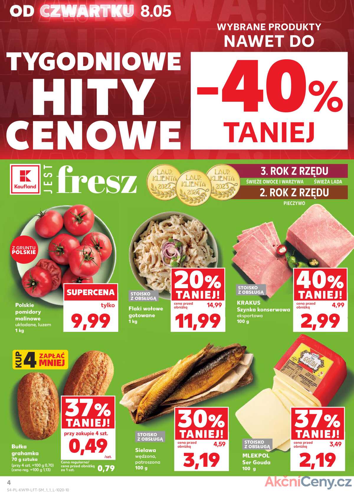 Leták Kaufland Polsko 8.5.-14.5.2025 - Noviny týdne strana 4
