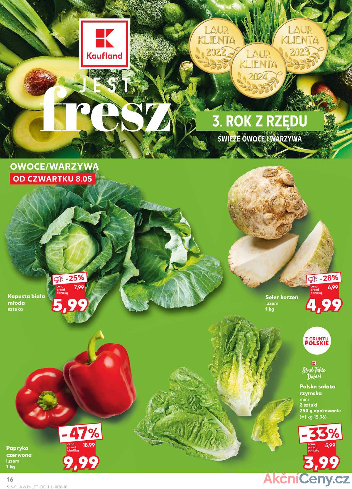 Leták Kaufland Polsko 8.5.-14.5.2025 - Noviny týdne strana 16