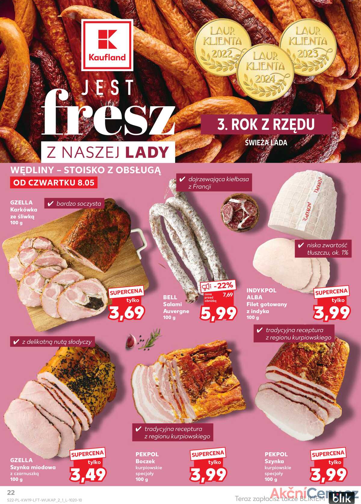 Leták Kaufland Polsko 8.5.-14.5.2025 - Noviny týdne strana 22