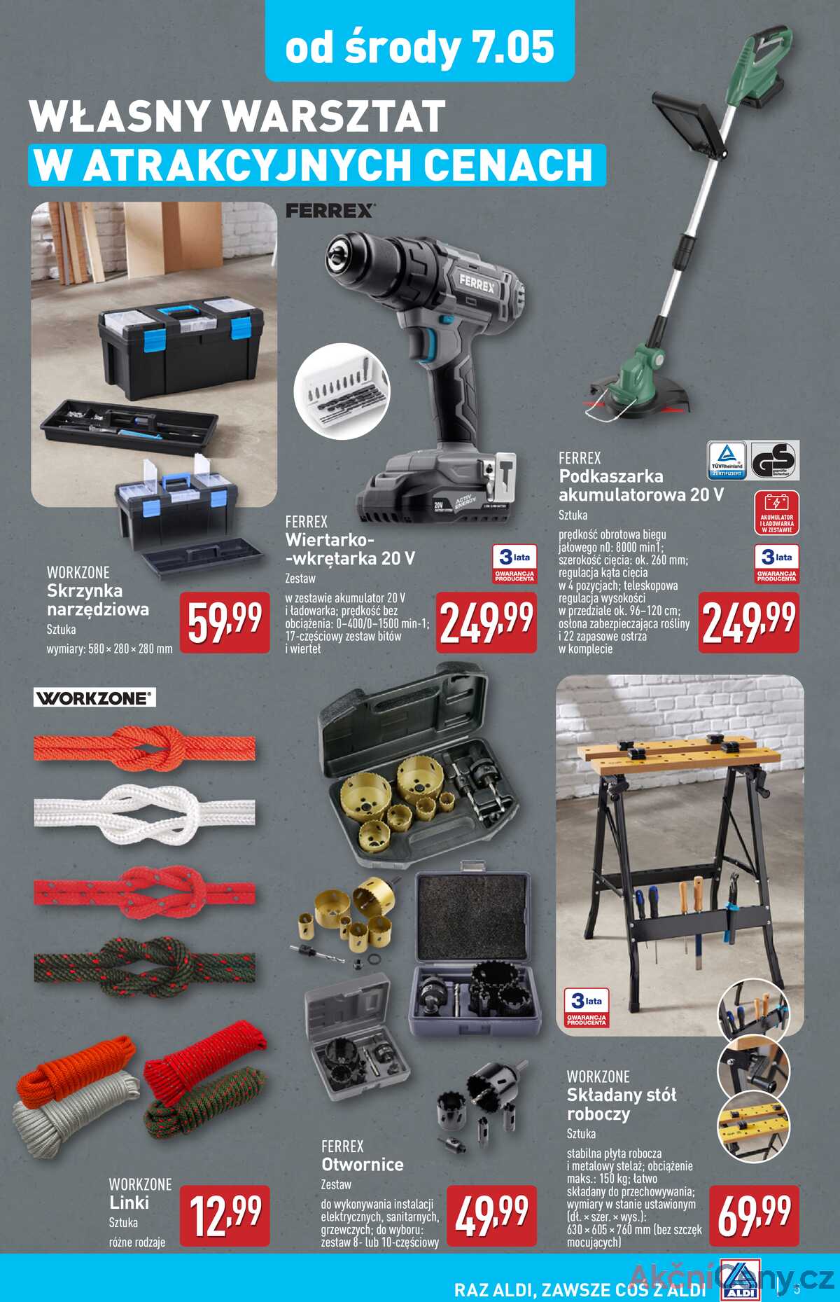 Leták Aldi Polsko 7.5.-13.5.2025 - Průmyslové výrobky a textil strana 5