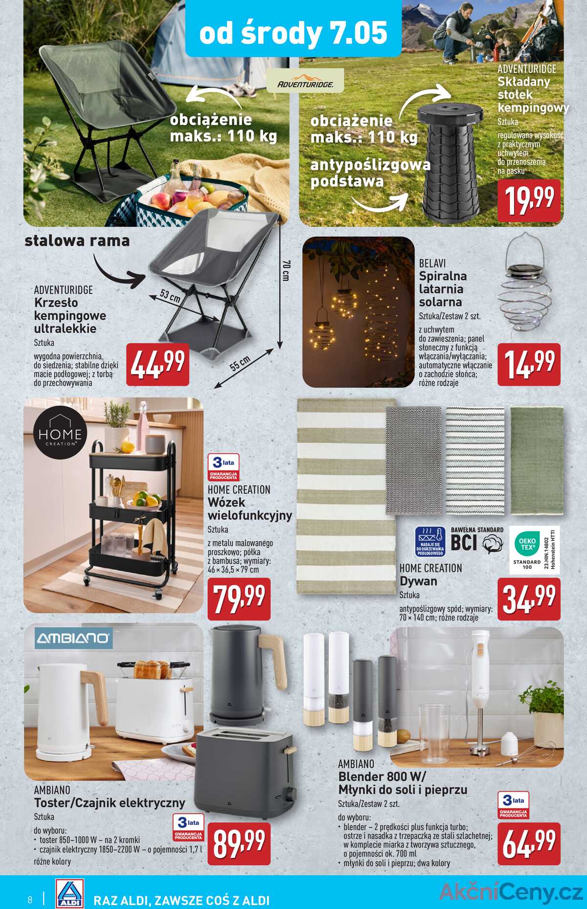 Leták Aldi Polsko 7.5.-13.5.2025 - Průmyslové výrobky a textil strana 8