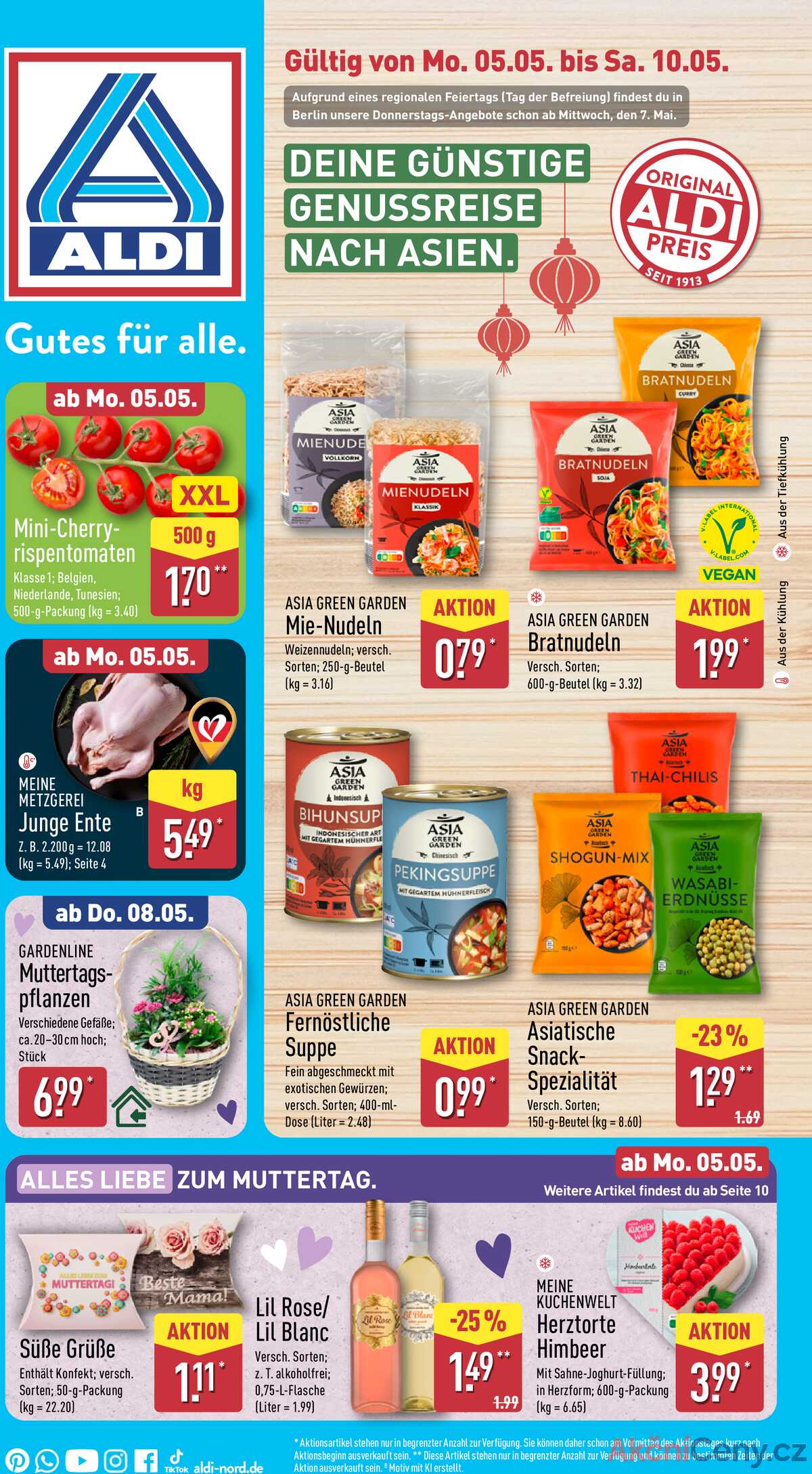 Leták ALDI Německo 5.5.-11.5.2025 strana 1