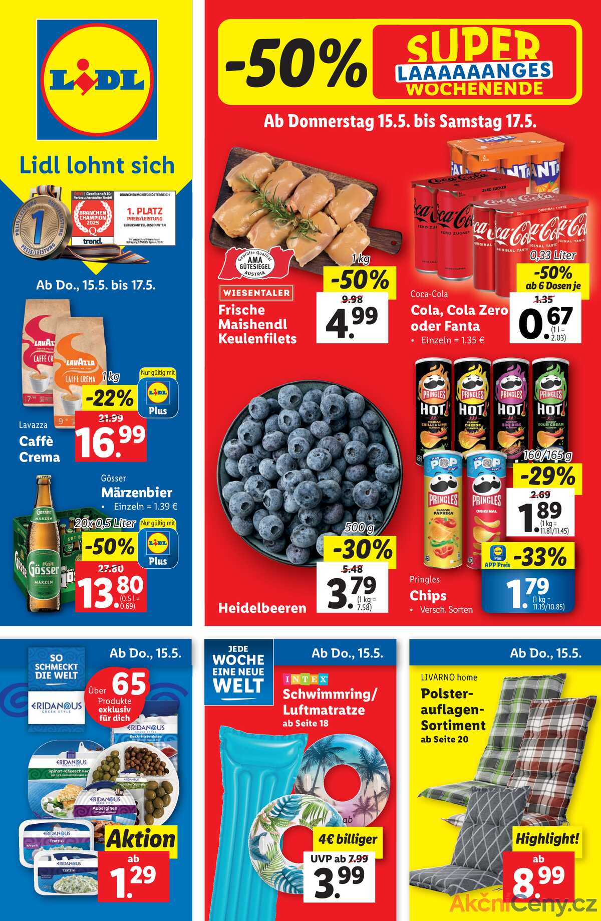 Leták Lidl Rakousko 15.5.-21.5.2025 strana 1