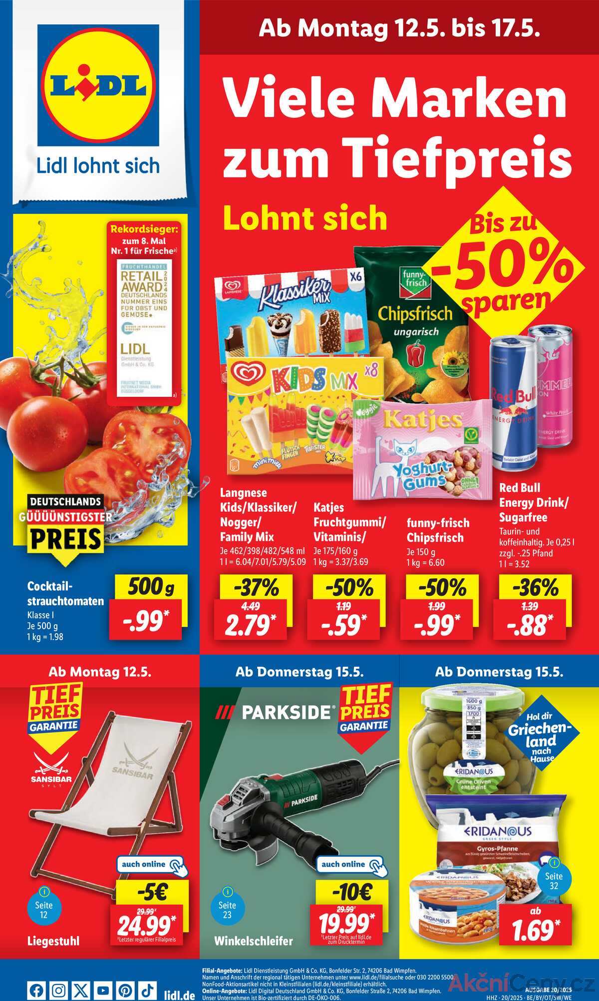 Leták Lidl Německo 12.5.-17.5.2025 strana 1