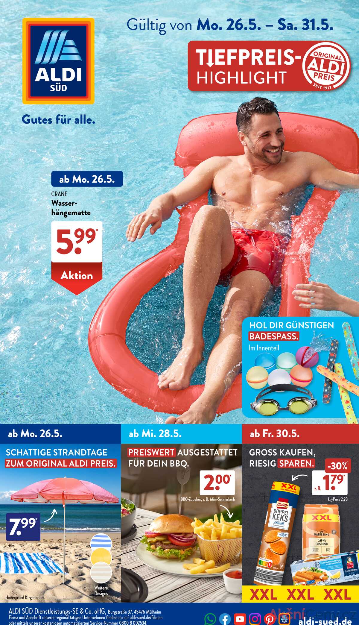 Leták ALDI SÜD Německo 26.5.-1.6.2025 strana 1