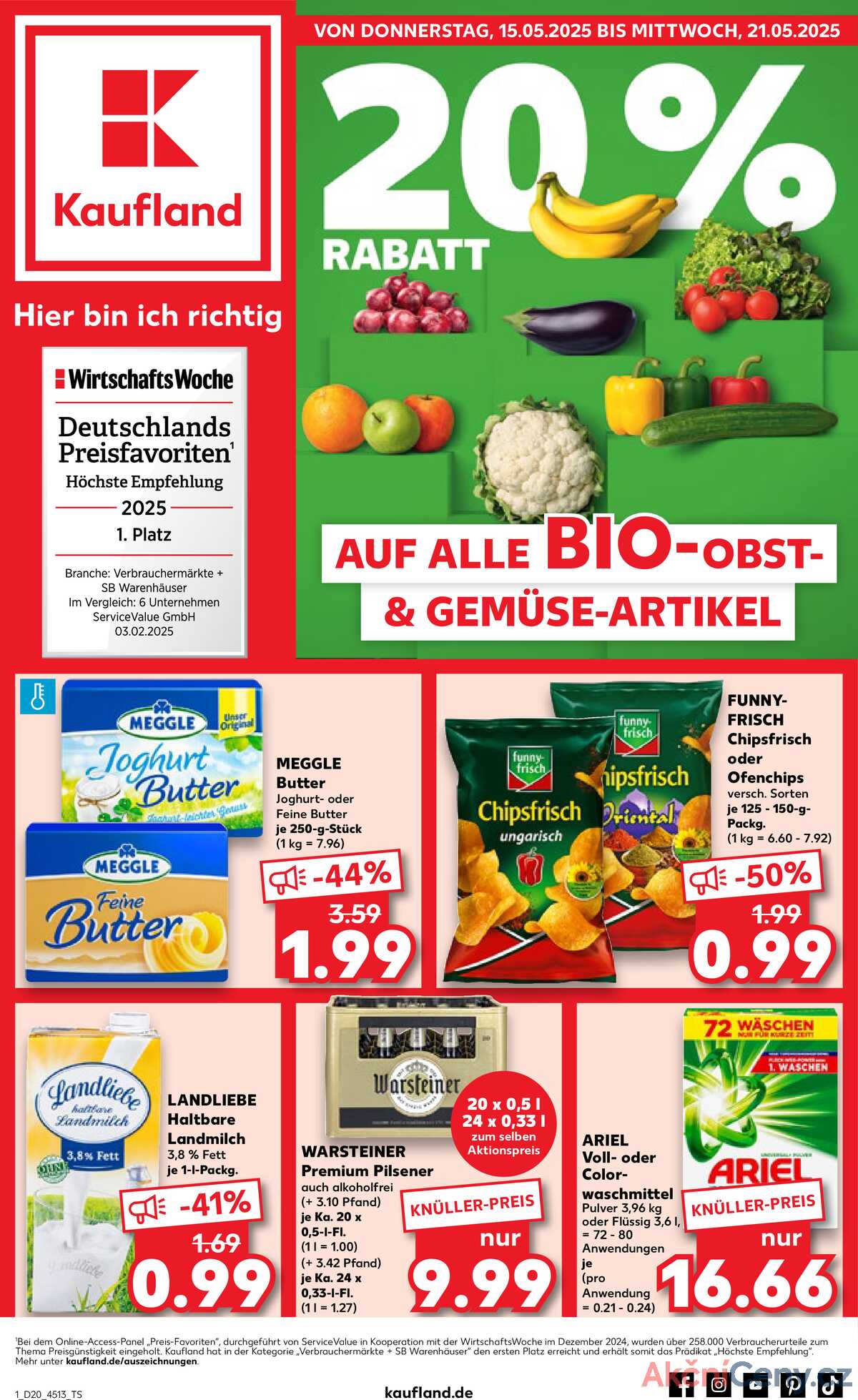 Leták Kaufland Německo 15.5.-21.5.2025 strana 1