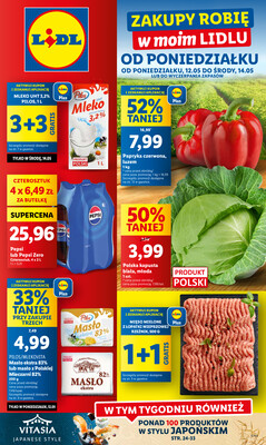 Leták Lidl Polsko 12.5.-14.5.2025