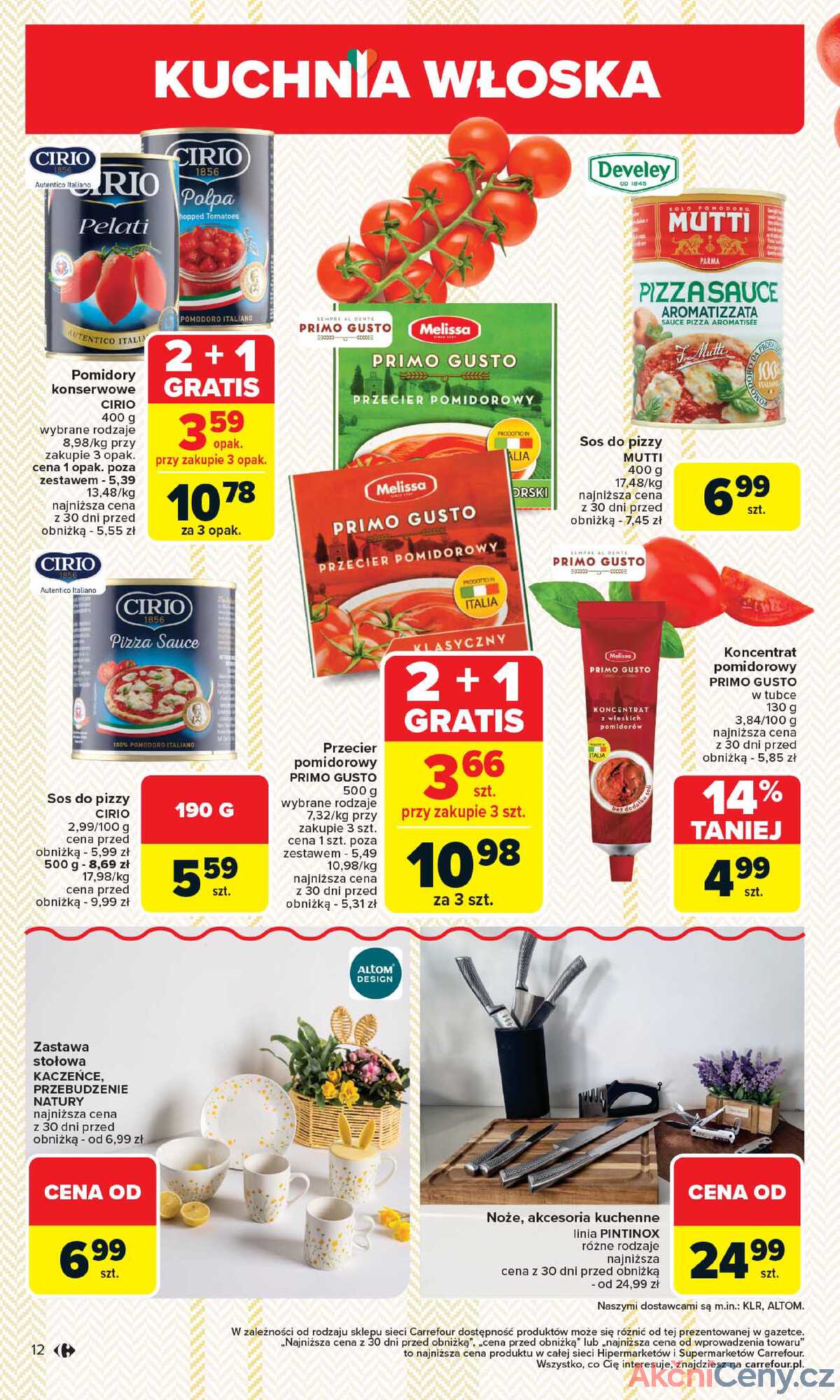 Leták Carrefour Polsko 12.5.-24.5.2025 - Italská kuchyně strana 12