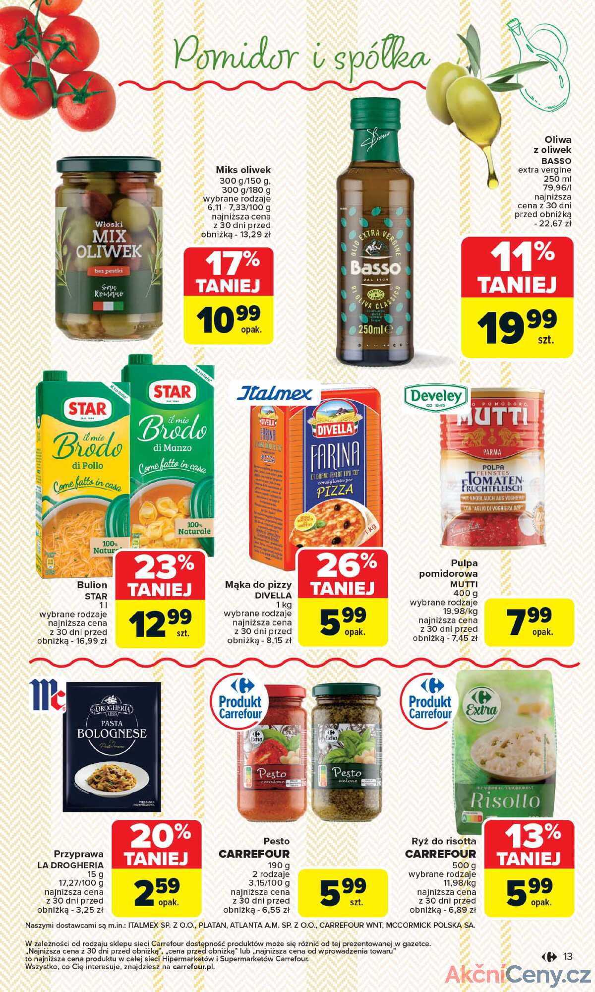 Leták Carrefour Polsko 12.5.-24.5.2025 - Italská kuchyně strana 13
