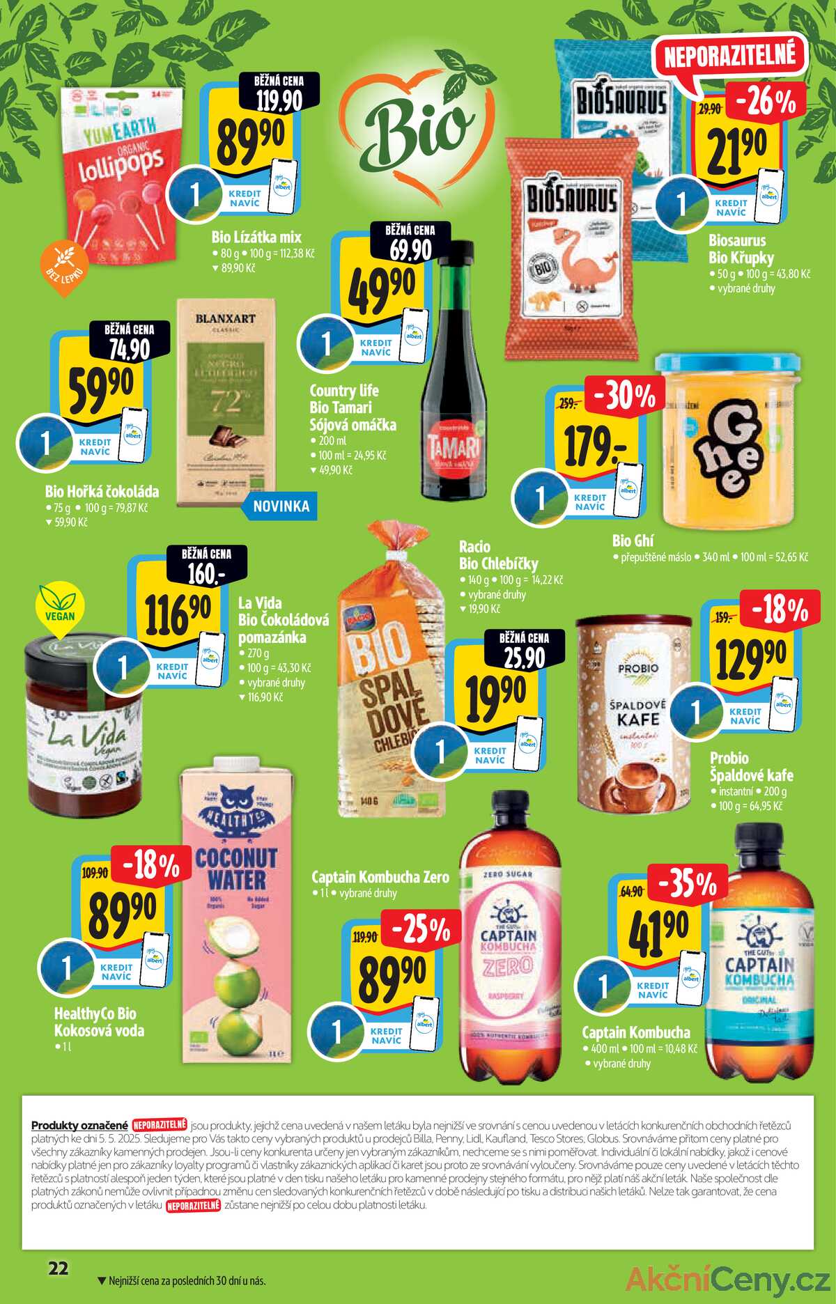 Albert  Hypermarket katalog BIO od 14.5. do 27.5.2025 strana 22