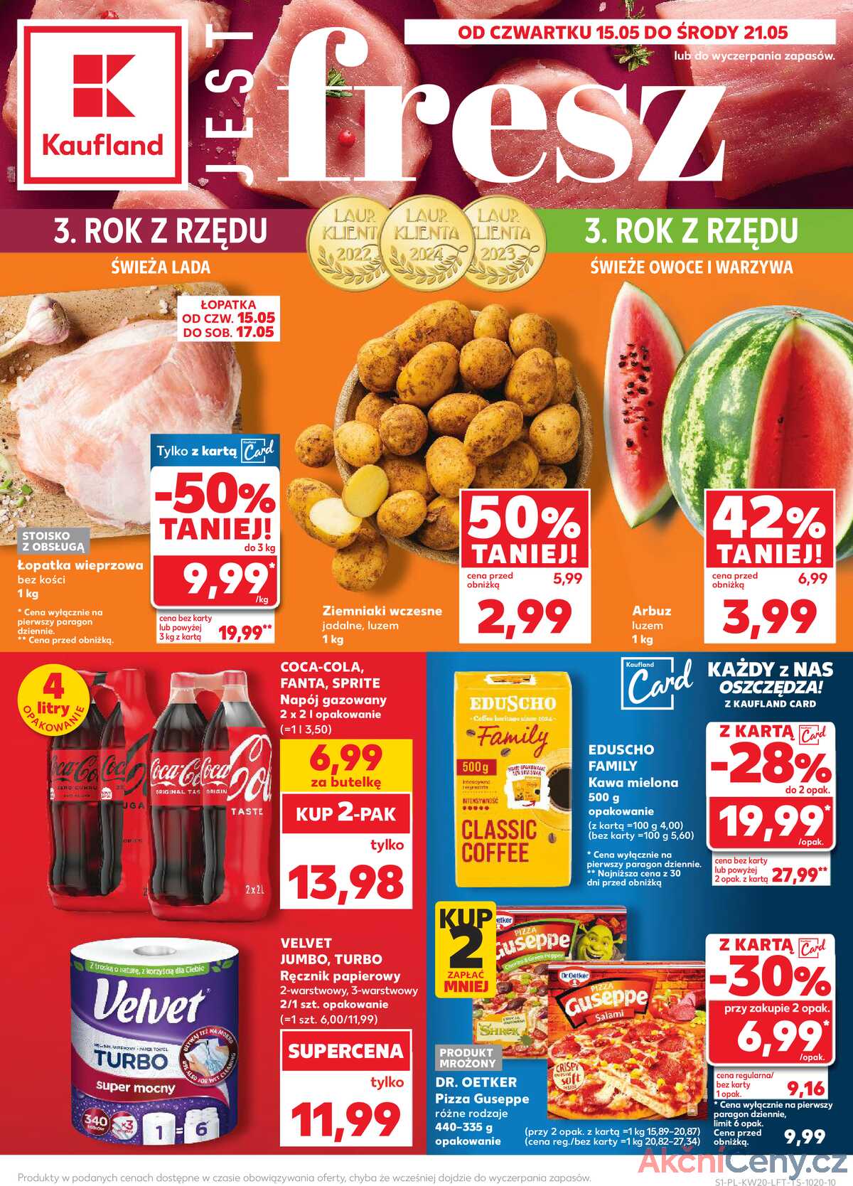 Leták Kaufland Polsko 15.5.-21.5.2025 - Noviny týdne strana 1