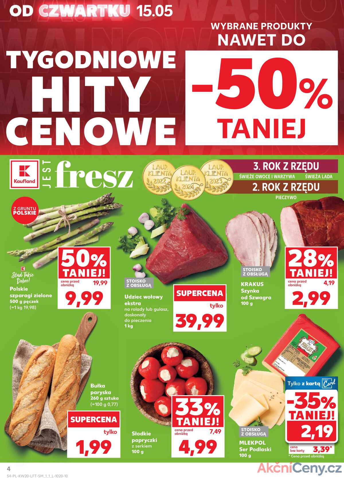Leták Kaufland Polsko 15.5.-21.5.2025 - Noviny týdne strana 4