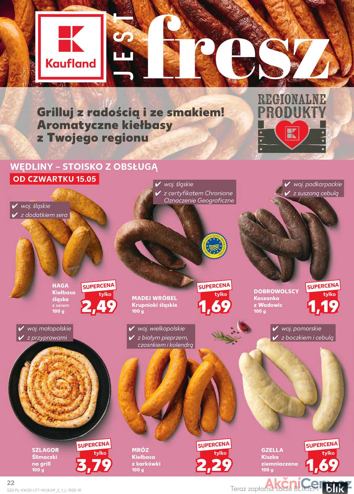 Leták Kaufland Polsko 15.5.-21.5.2025 - Noviny týdne strana 22