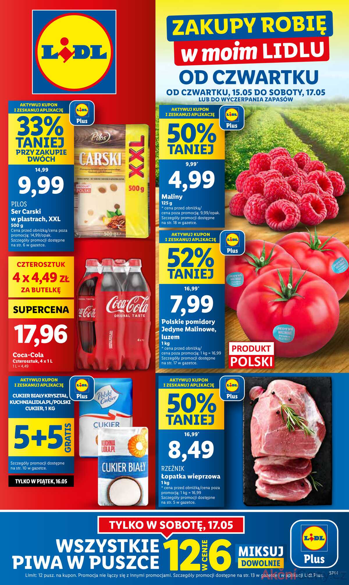 Leták Lidl Polsko 15.5.-17.5.2025 strana 1