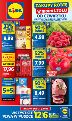 Leták Lidl Polsko 15.5.-17.5.2025