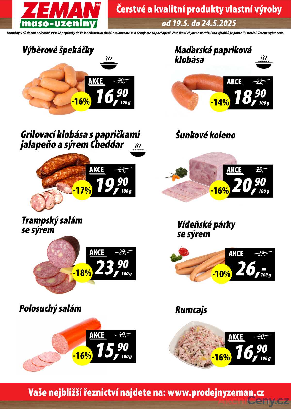ZEMAN maso-uzeniny akční leták pro vybrané prodejny druhé skupiny od 19.5. do 24.5.2025 strana 2