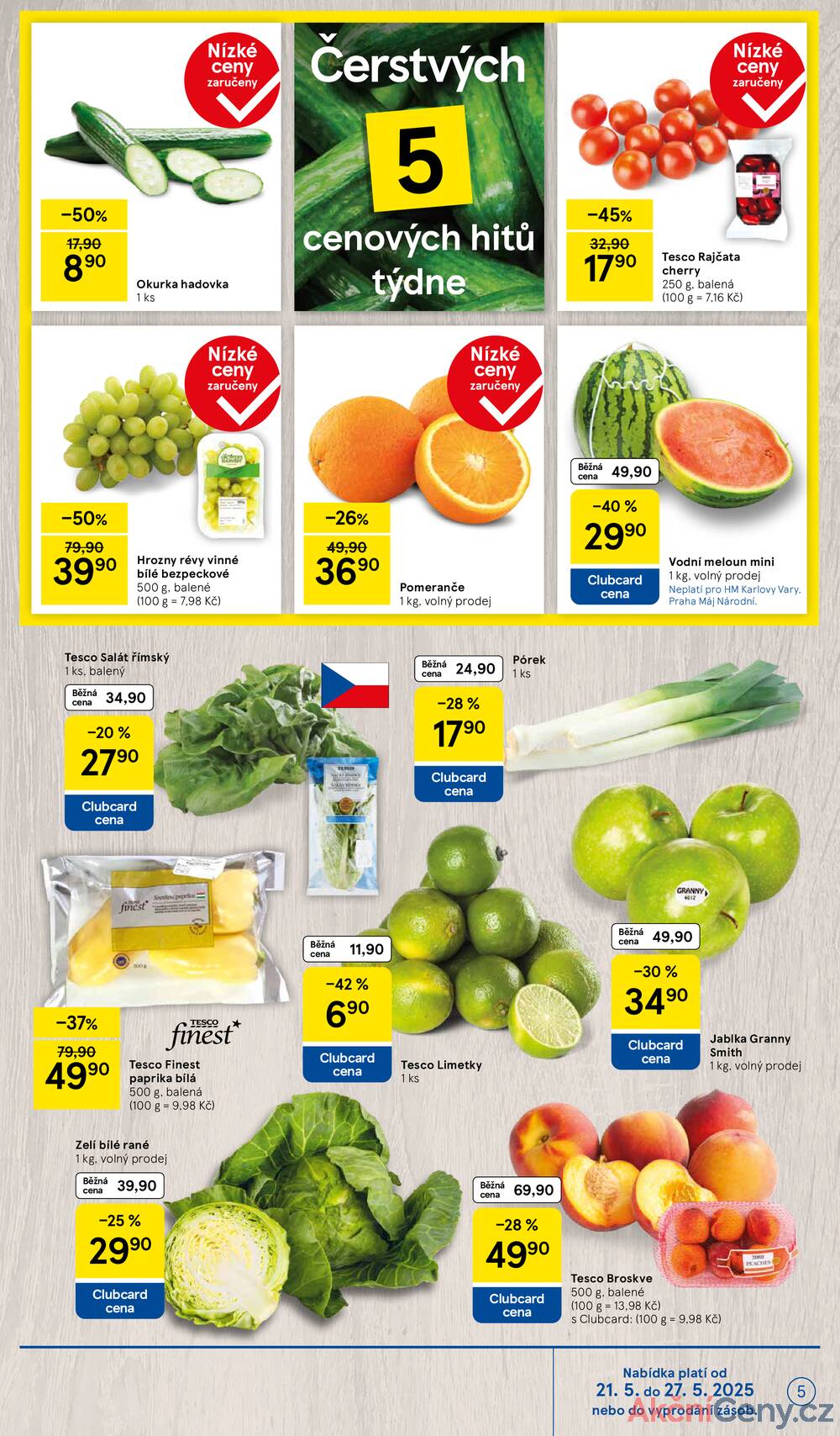 Leták Tesco - Tesco malé hypermarkety od 21.5. do 27.5.2025 - strana 5 Leták Tesco - Tesco malé hypermarkety od 21.5. do 27.5.2025 - strana 5