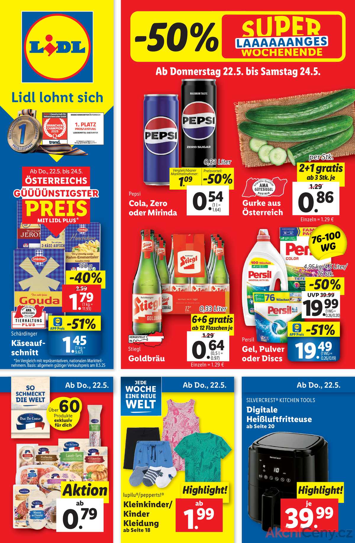 Leták Lidl Rakousko 22.5.-27.5.2025 strana 1