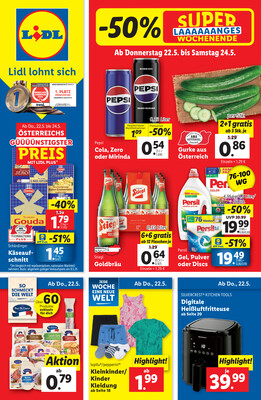 Leták Lidl Rakousko 22.5.-27.5.2025