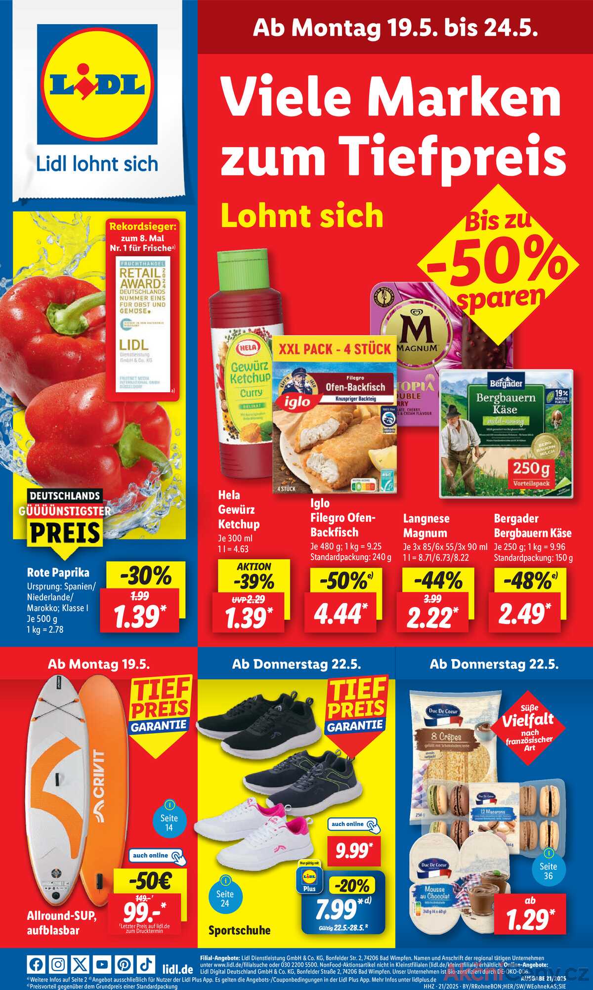 Leták Lidl Německo 19.5.-24.5.2025 strana 1
