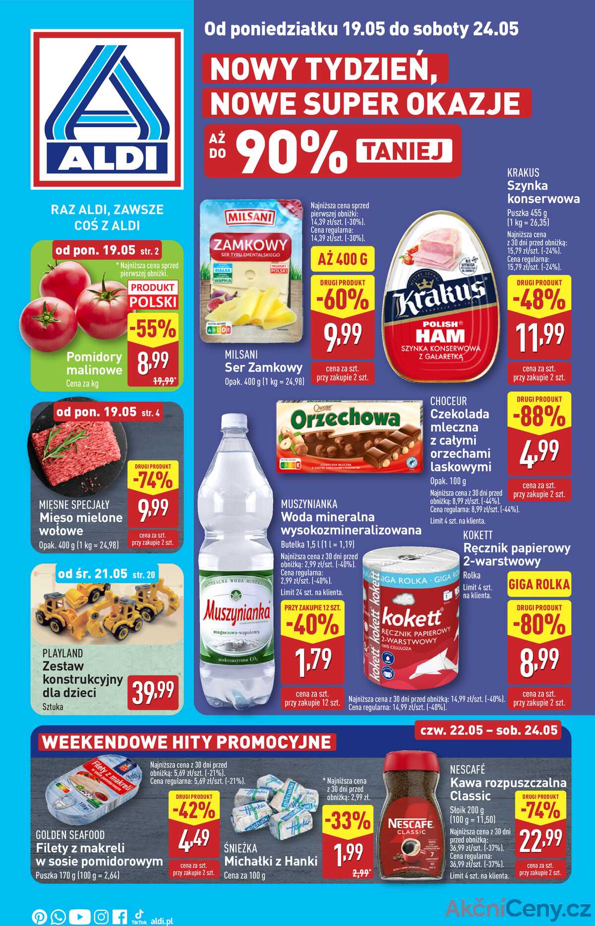 Leták Aldi Polsko 19.5.-24.5.2025 strana 1