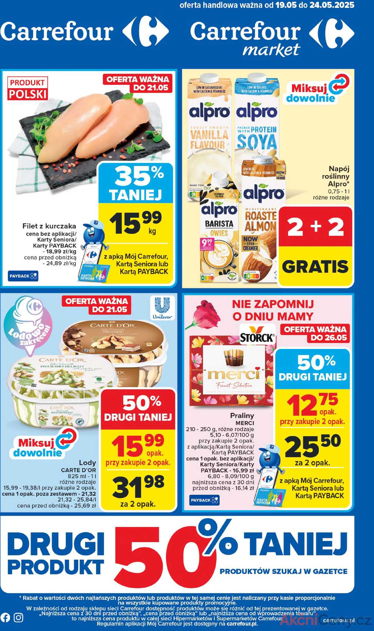Leták Carrefour Polsko 19.5.-24.5.2025 - Trh od pondělí strana 1