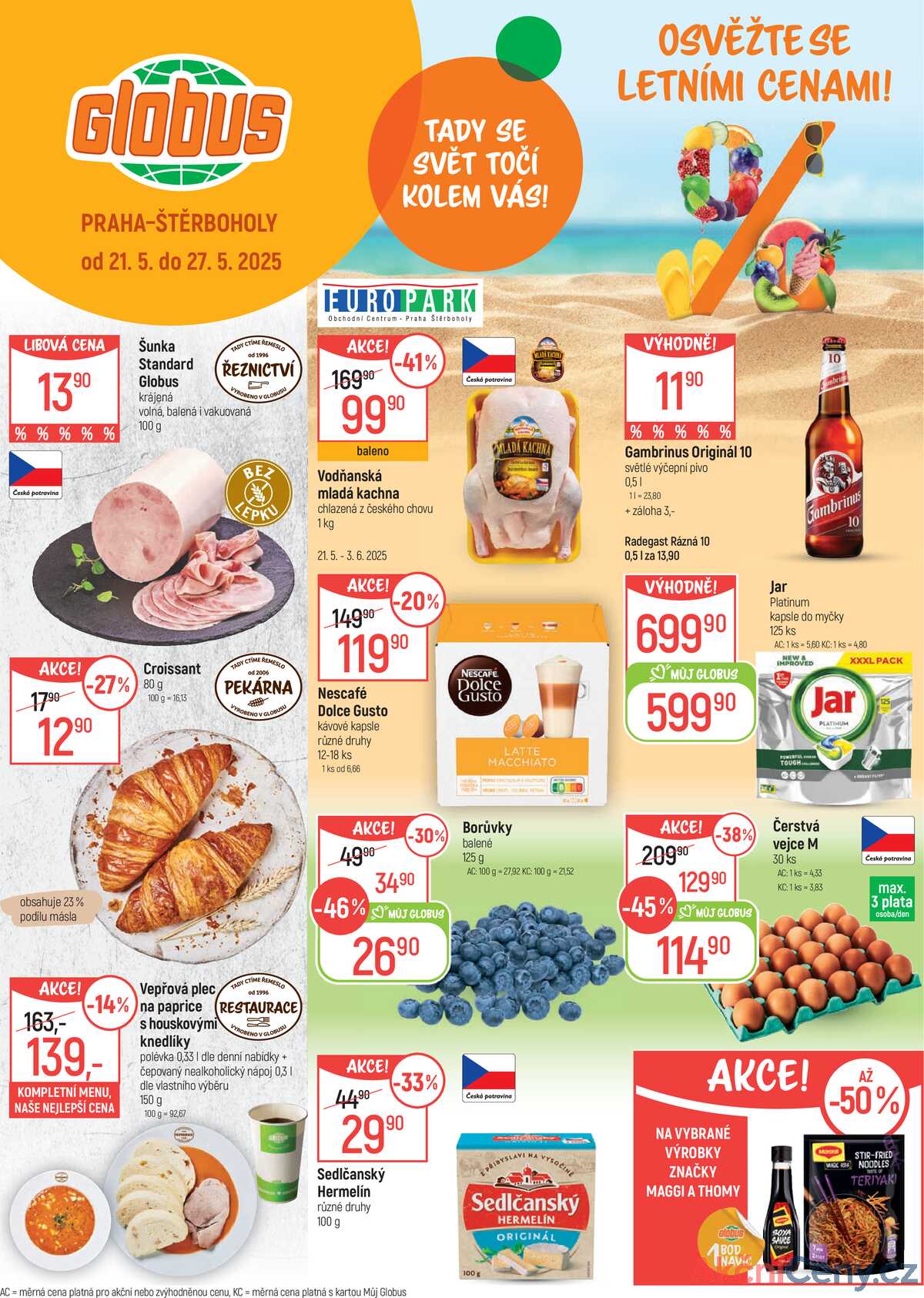 Akční leták Globus 21.5. - 27.5.2025 - Globus Praha - Štěrboholy strana 1