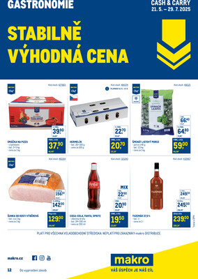 Makro Stabilně výhodná cena - gastronomie do 29.7.