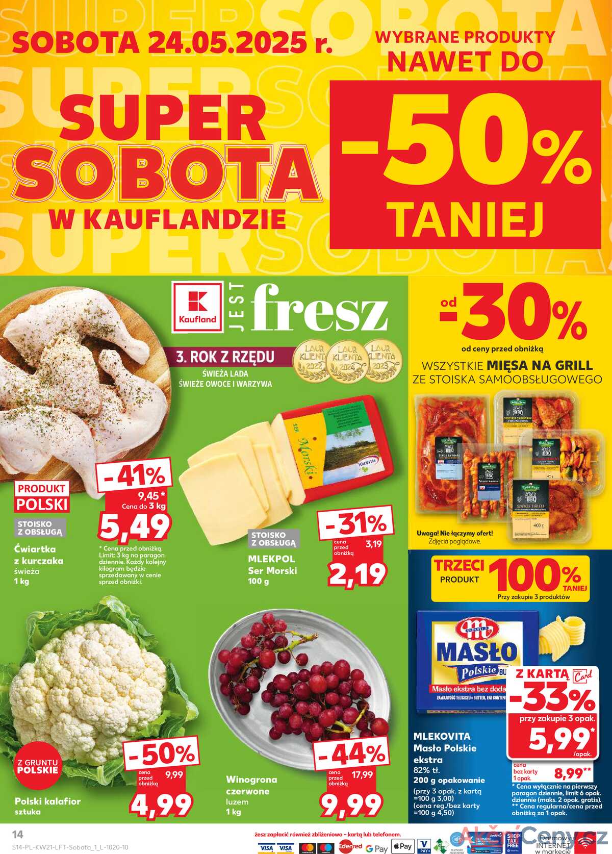 Leták Kaufland Polsko 22.5.-28.5.2025 - Noviny týdne strana 14
