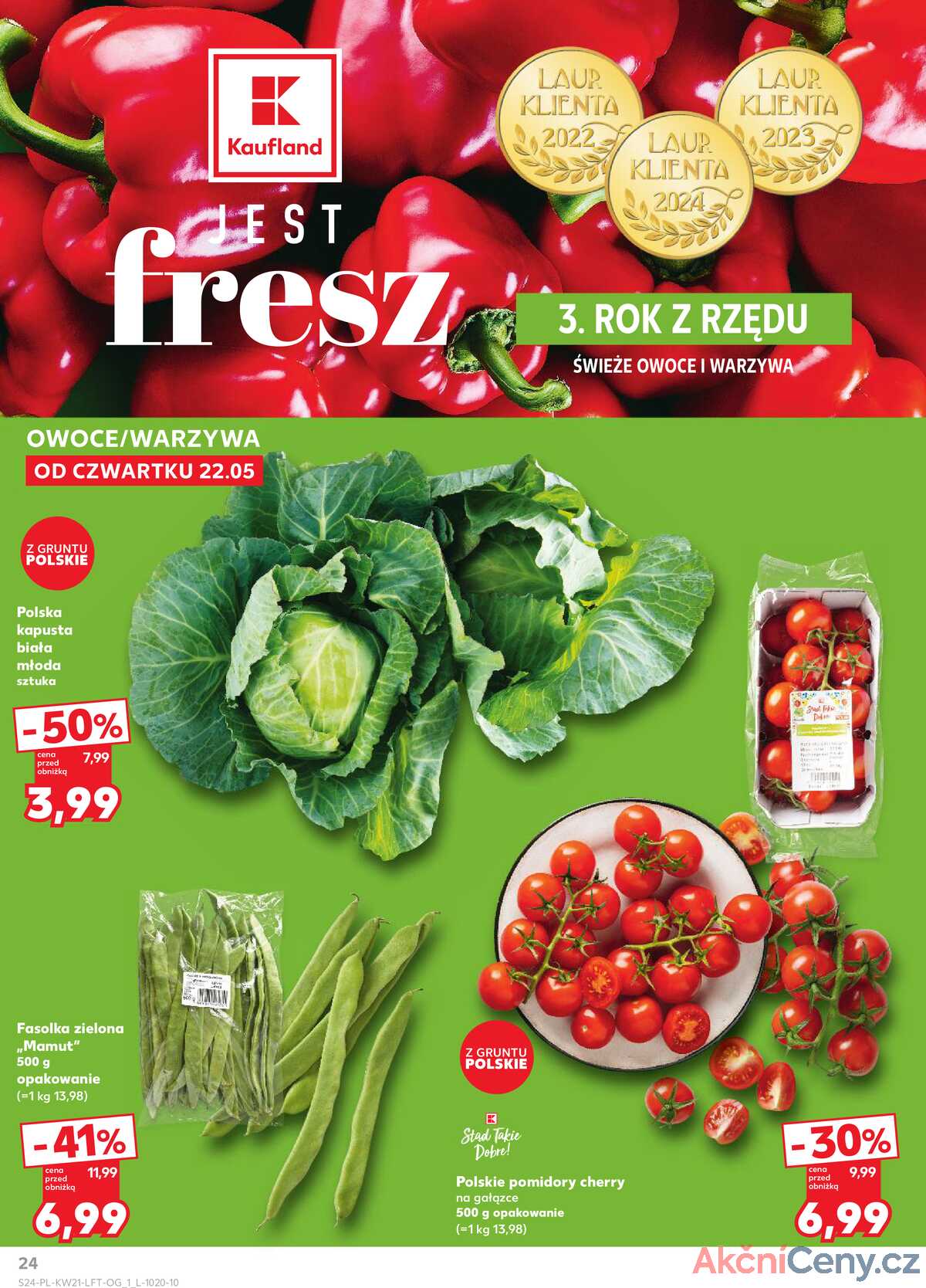 Leták Kaufland Polsko 22.5.-28.5.2025 - Noviny týdne strana 24