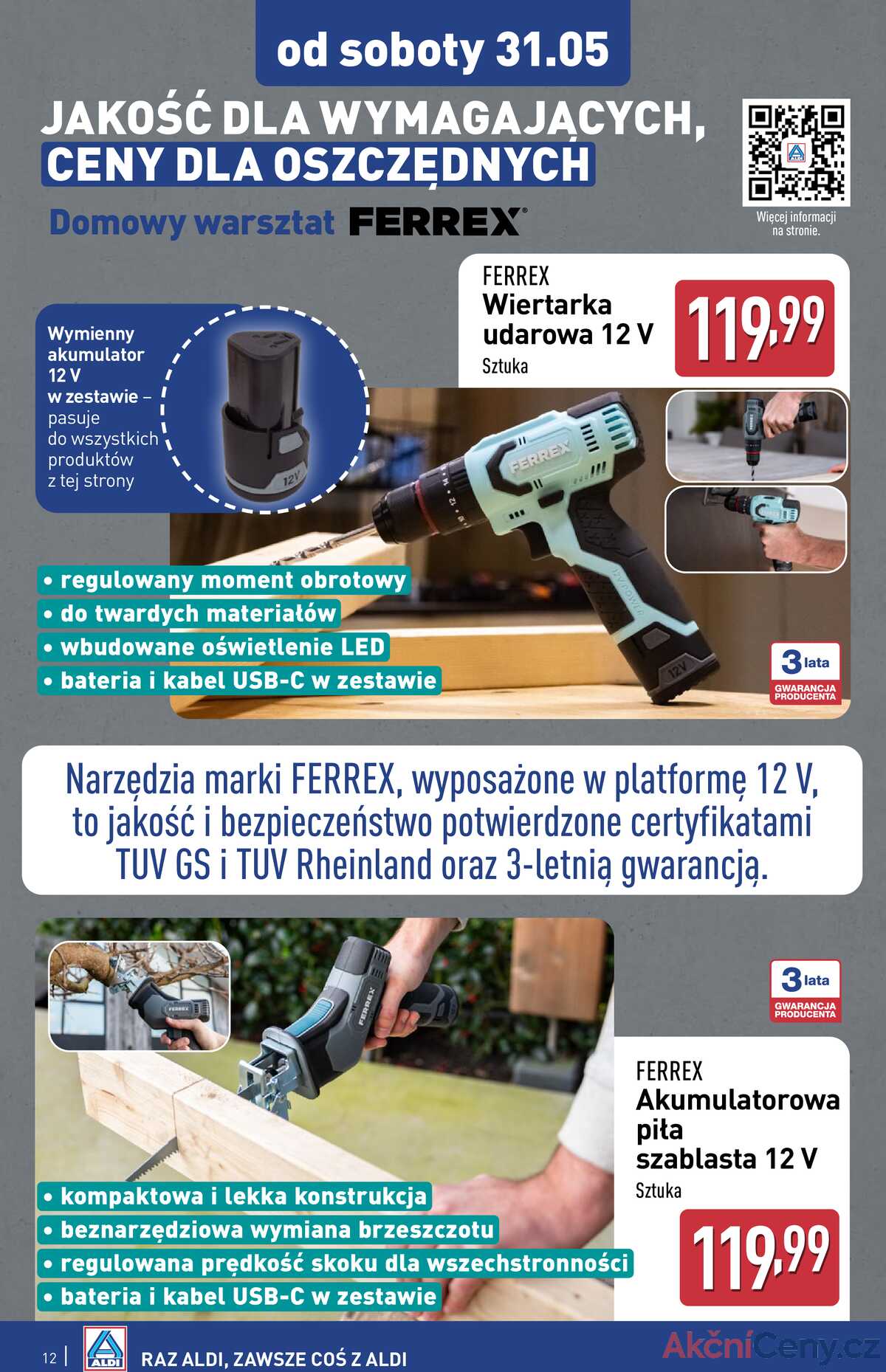 Leták Aldi Polsko 28.5.-3.6.2025 - Průmyslové výrobky a textil strana 12