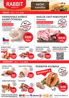 leták RABBIT řeznictví