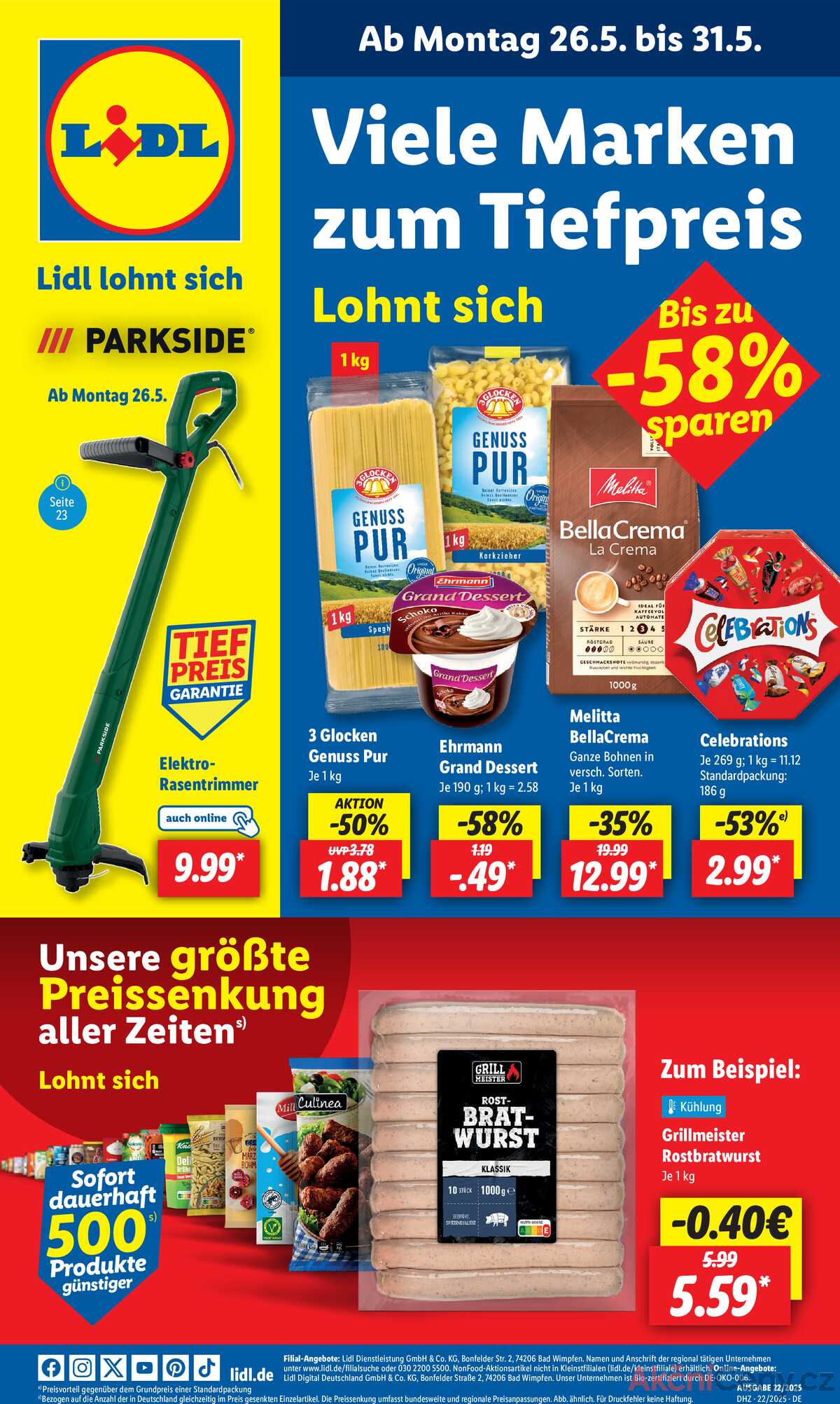 Leták Lidl Německo 26.5.-31.5.2025 strana 1