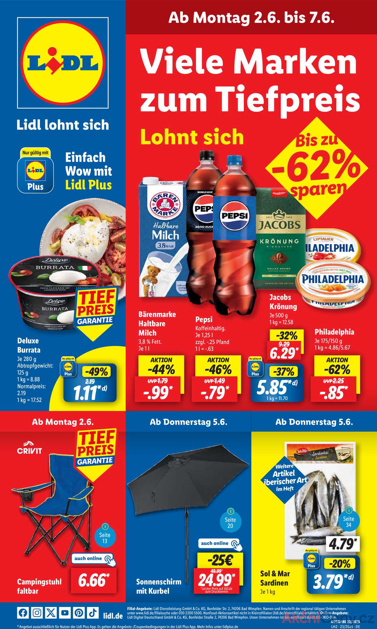 Leták Lidl Německo 2.6.-7.6.2025 strana 1