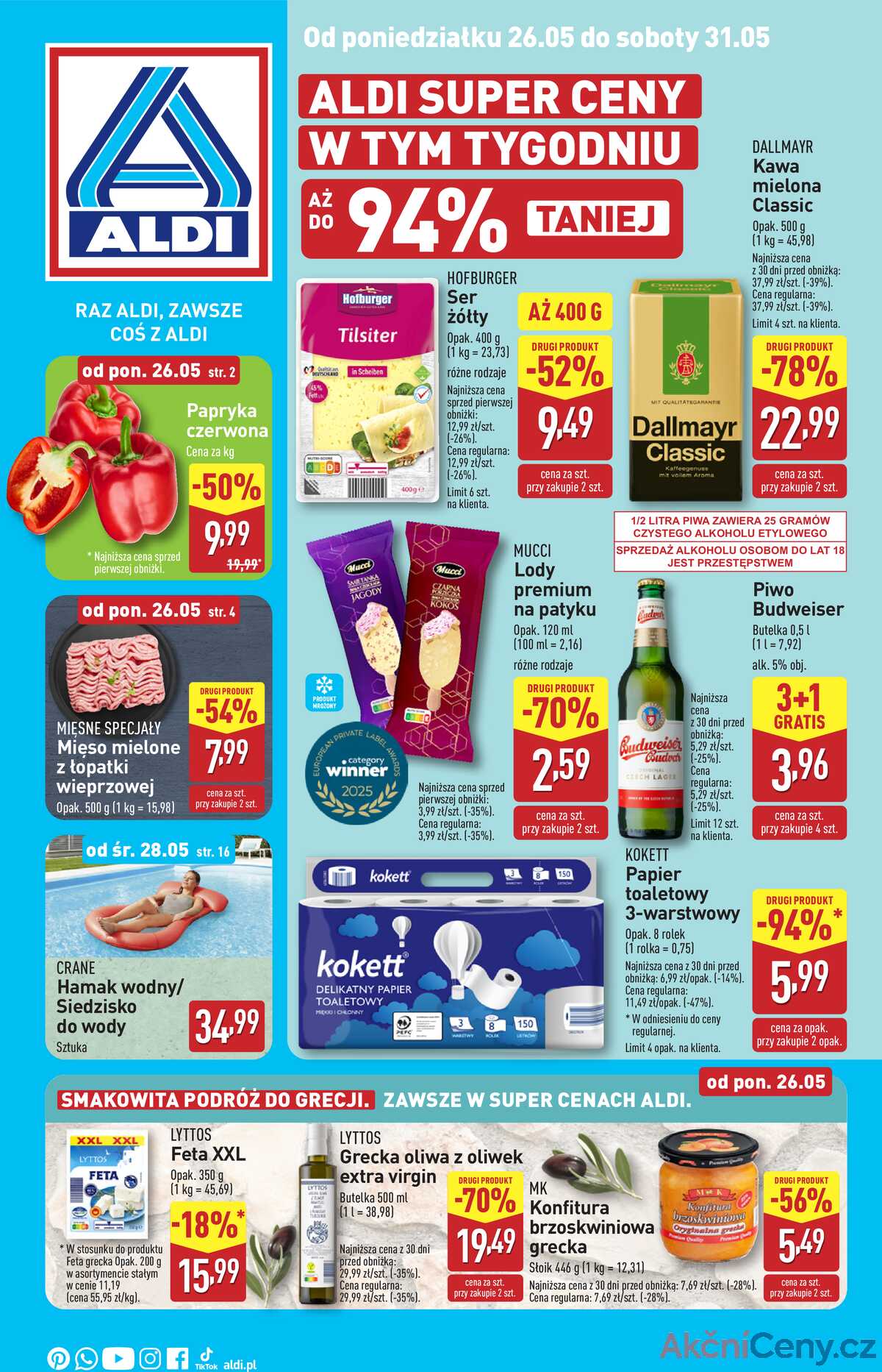 Leták Aldi Polsko 26.5.-31.5.2025 strana 1