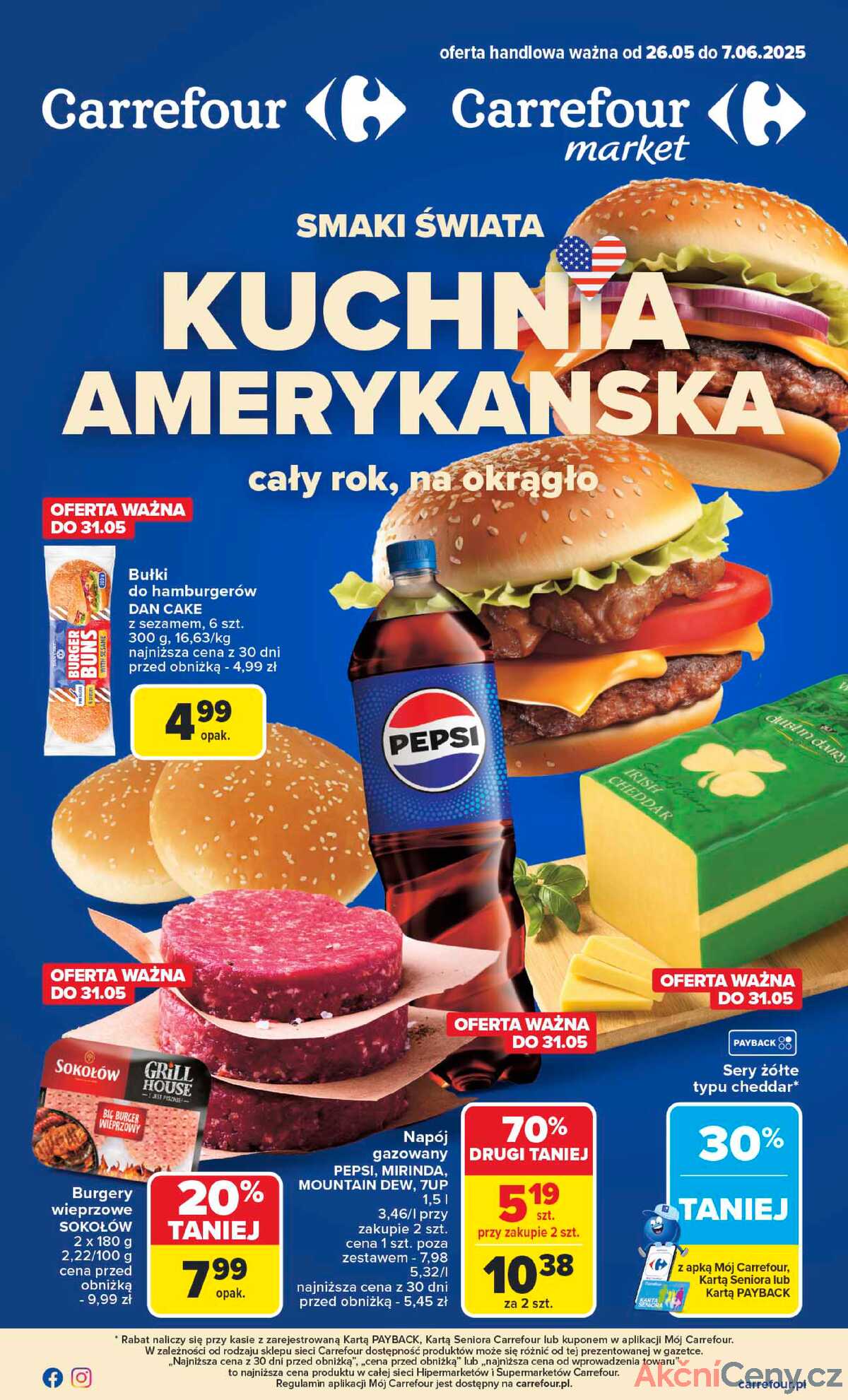 Leták Carrefour Polsko 26.5.-7.6.2025 - Americká kuchyně strana 1