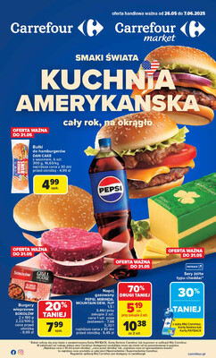 Leták Carrefour Polsko 26.5.-7.6.2025 - Americká kuchyně