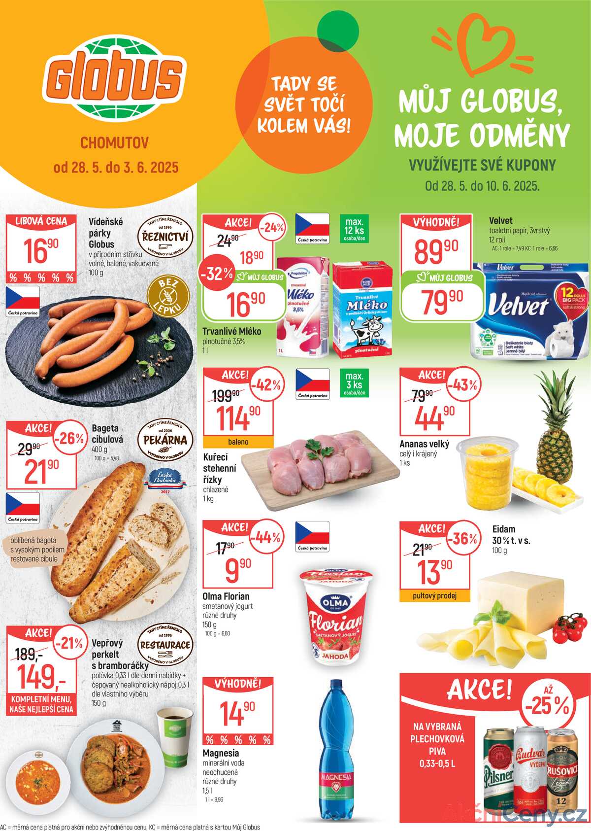 Akční leták Globus 28.5. - 3.6.2025 - Globus Chomutov strana 1