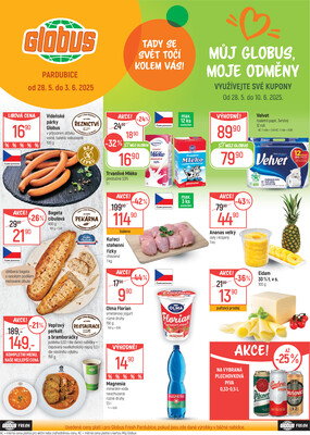 Akční leták Globus 28.5. - 3.6.2025 - Globus Pardubice