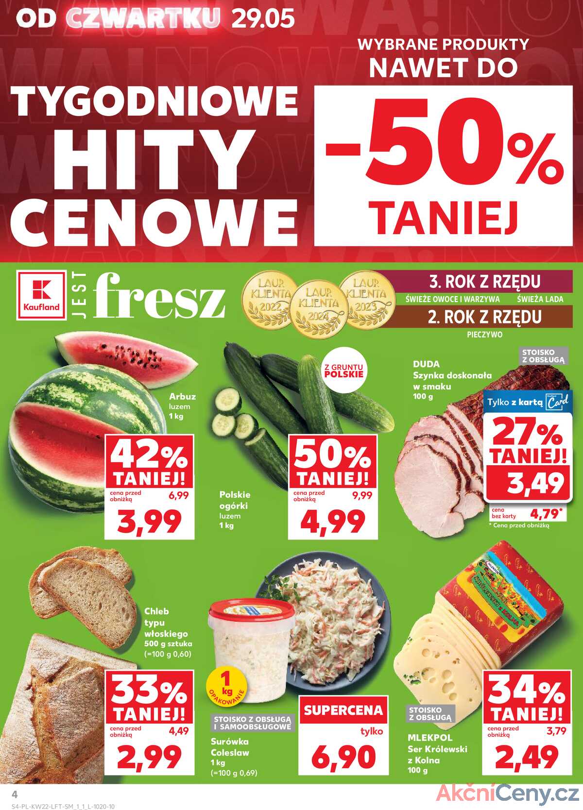 Leták Kaufland Polsko 29.5.-4.6.2025 - Noviny týdne strana 4