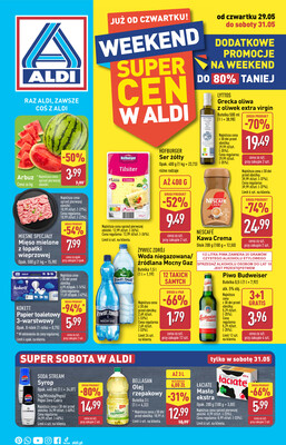 Leták Aldi Polsko 29.5.-31.5.2025 - Víkendová nabídka