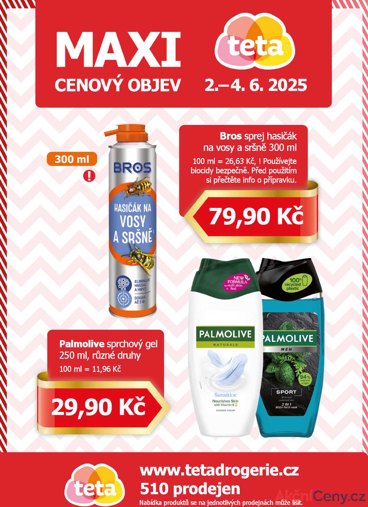 Teta drogerie Maxi cenové objevy od 2.6. do 4.6.2025 strana 1