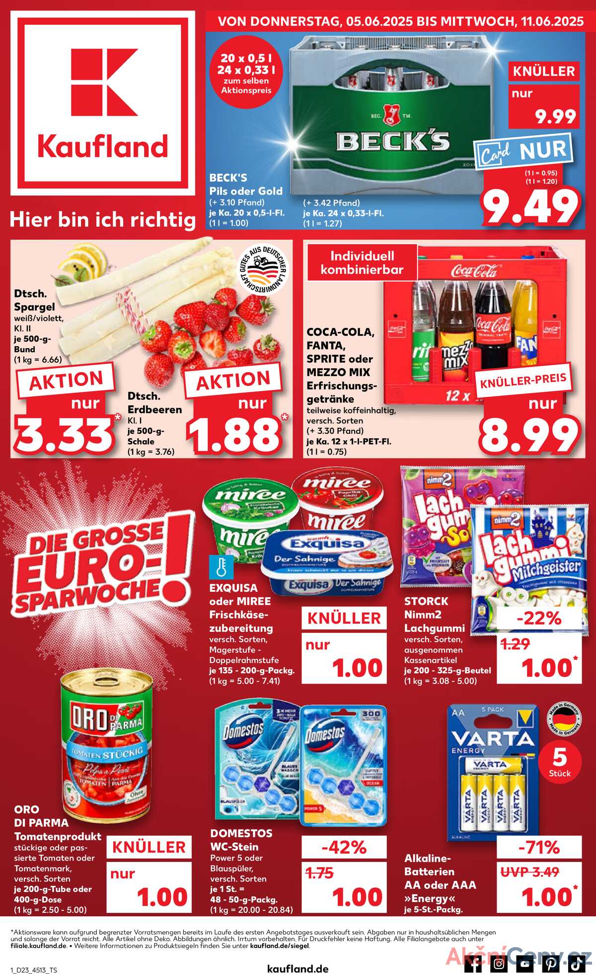 Leták Kaufland Německo 5.6.-11.6.2025 strana 1