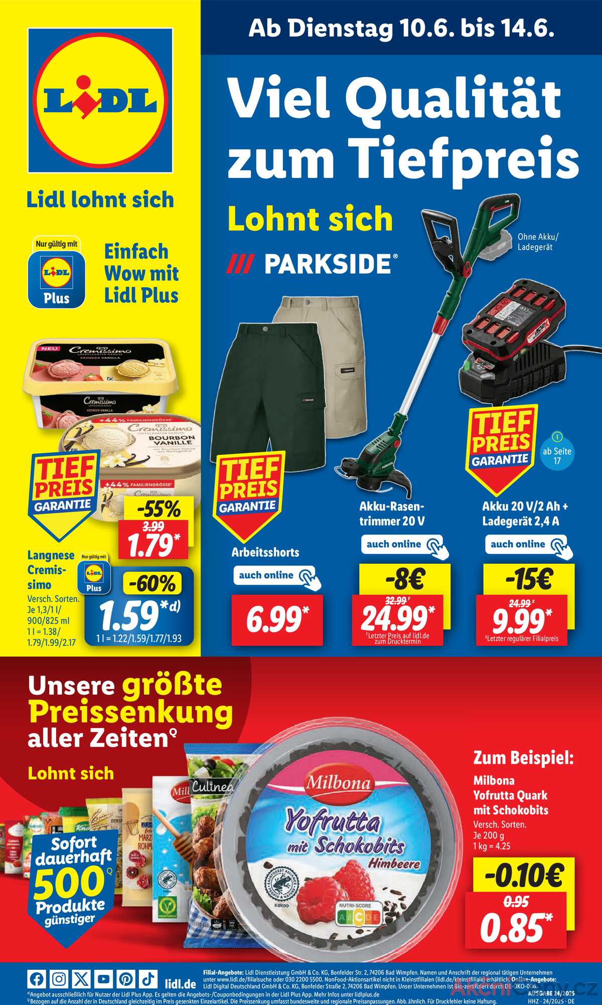 Leták Lidl Německo 10.6.-14.6.2025 strana 1