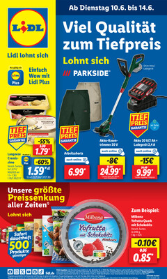 Leták Lidl Německo 10.6.-14.6.2025