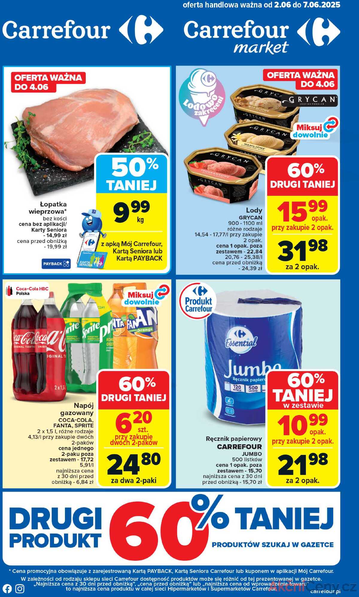 Leták Carrefour Polsko 2.6.-7.6.2025 - Trh od pondělí strana 1