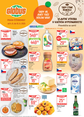 Akční leták Globus 4.6. - 10.6.2025 - Globus Praha - Štěrboholy