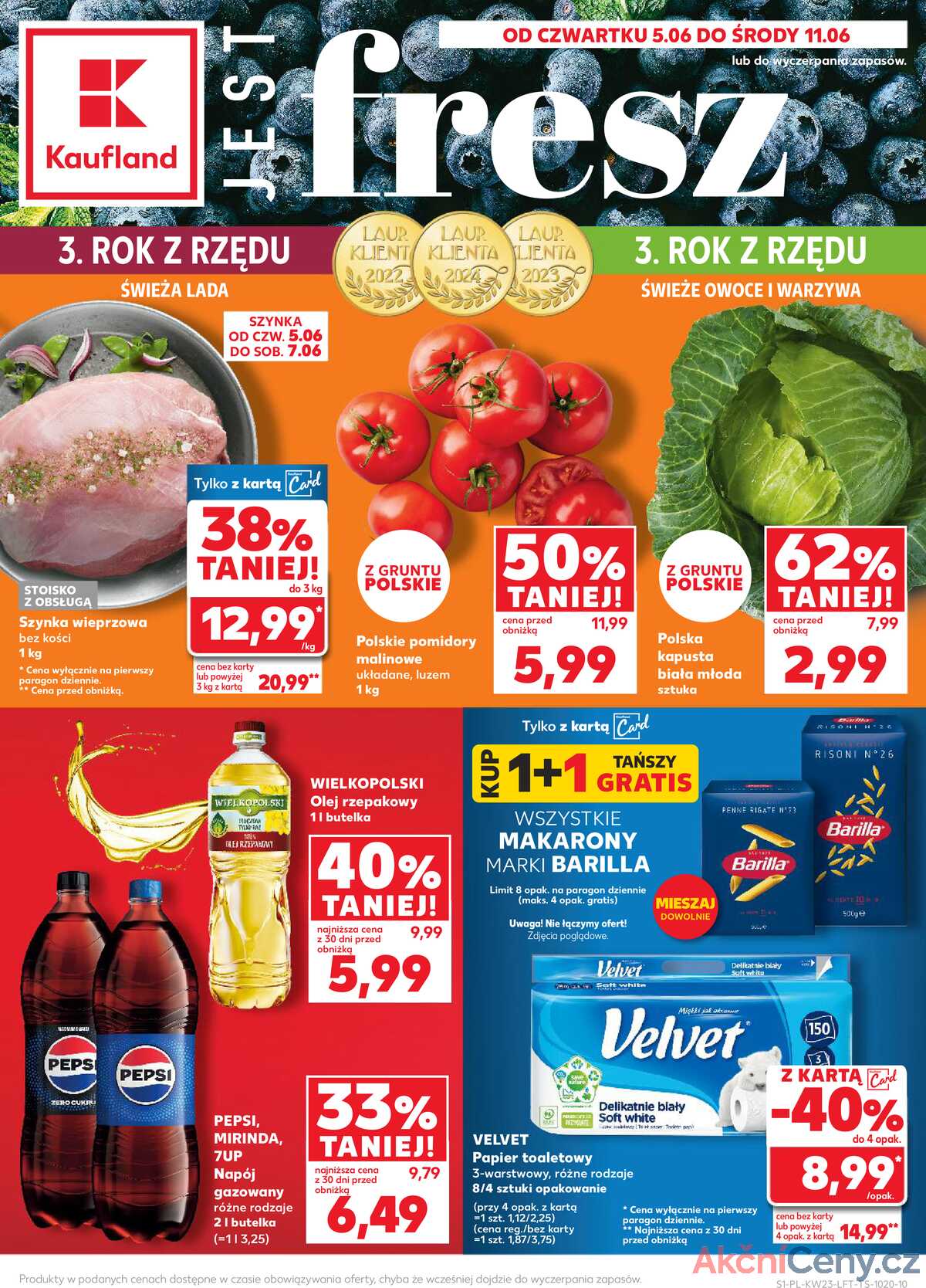 Leták Kaufland Polsko 5.6.-11.6.2025 - Noviny týdne strana 1
